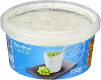 Mängden socker i Tzatziki Fromage frais et concombres