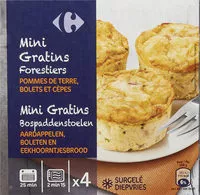 Mängden socker i Mini Gratins Forestiers - pommes de terre, bolets et cèpes