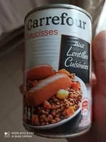 Mängden socker i Saucisses aux Lentilles Cuisinées