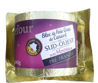Mängden socker i Bloc de foie gras de canard du sud-ouest