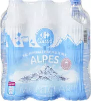 Mängden socker i Eau minerale naturelle des alpes