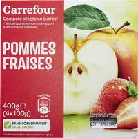 Mängden socker i Pomme Fraise Spécialité de fruits