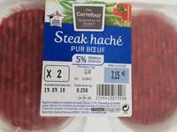 Mängden socker i Steaks hachés pur bœuf 5%