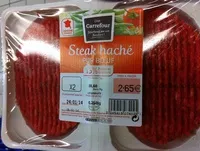 Mängden socker i Steak haché (x 2), Pur Bœuf (15 % MG)