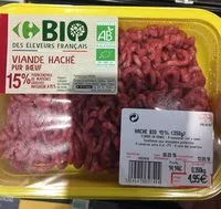 Mängden socker i Viande hachée pur bœuf bio 15%