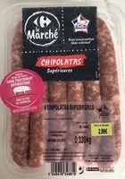 Mängden socker i 6 Chipolatas supérieures