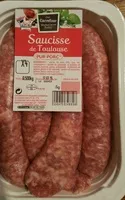 Mängden socker i Saucisse de Toulouse, Pur Porc (x 4)