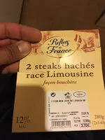 Mängden socker i Steaks hachés race Limousine façon bouchère
