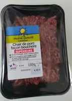 Mängden socker i Chair à saucisse pur porc supérieure