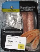 Mängden socker i Saucisses de Toulouse