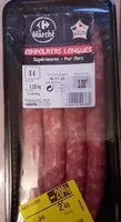 Mängden socker i Chipolatas longues supérieures - pur porc