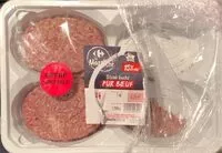 Mängden socker i steak haché pur boeuf 15% mg