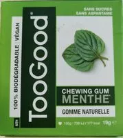 Mängden socker i Chewing-gum menthe