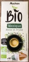 Mängden socker i AUCHAN CAFE FILIERE BIO MEXIQUE COMPATIBLE NESPRESSO HOME COMPOST Riche et fruité