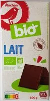 Mängden socker i Chocolat au lait issu de l'agriculture biologique.