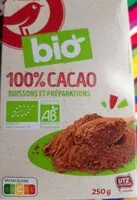 Mängden socker i AUCHAN bio100% CacaoBoissons et préparations