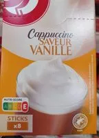 Mängden socker i Auchan instant cappuccino bâtonnets vanille 8x18g 144g