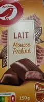 Mängden socker i Auchan Lait mousse praliné