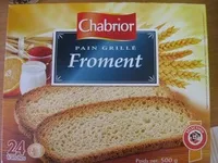 Mängden socker i Pain Grillé Froment (24 Tranches)