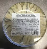 Mängden socker i Filets d'anchois marinés nature