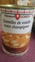 Mängden socker i Quenelles volaille sauce champignon