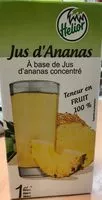 Mängden socker i Jus De Fruit Brick Helior Ananas