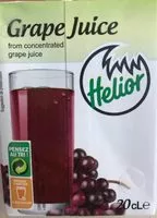 Mängden socker i Jus De Fruit Helior Raisin