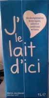 Mängden socker i J' ♥ le lait d'ici demi-écrémé stérilisé UHT