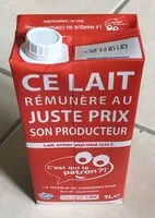 Mängden socker i Lait Entier stérilisé UHT