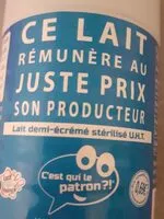 Mängden socker i Lait demi-écrémé stérilisé U.H.T.
