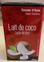 Mängden socker i Lait de coco