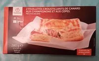 Mängden socker i Feuilletés croustillants de canard aux champignons et aux cèpes