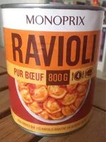 Mängden socker i Ravioli pur boeuf à la sauce tomate