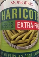 Mängden socker i Haricots verts extra-fins