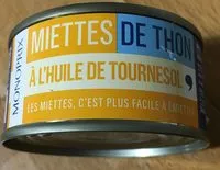 Mängden socker i Miettes de Thon à l'huile de Tournesol