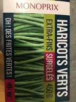 Mängden socker i Haricots verts extra-fins, surgelés