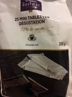 Mängden socker i Mini tablettes de chocolat noir, 72% de cacao
