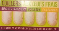 Mängden socker i Cuillers aux œufs frais - Biscuits pâtissiers moelleux