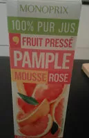 Mängden socker i Jus de pamplemousse rose 100% pur jus