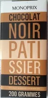 Mängden socker i Chocolat noir pâtissier dessert