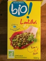 Mängden socker i Lentilles vertes