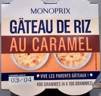 Mängden socker i Gâteau de riz au caramel