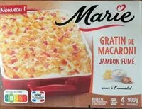 Mängden socker i Gratin de macaroni Jambon fumé