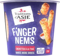 Mängden socker i FINGER NEMS CREVETTE A LA THAÏ TDA 170G