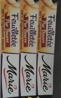 Mängden socker i Pate feuilletée pur beurre