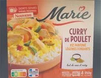 Mängden socker i Curry de Poulet riz parfumé légumes fondants