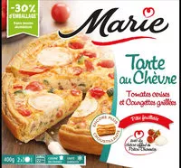 Mängden socker i Tarte au chèvre, Tomates cerises et courgettes grillées