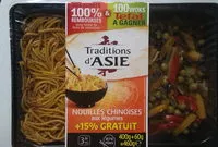 Mängden socker i Nouilles chinoises aux légumes
