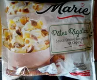 Mängden socker i Pâtes Rigatoni, Sauce Crème Gorgonzola et Cèpes, Surgelé