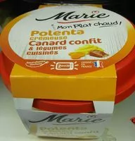 Mängden socker i polenta crémeuse Canard confit